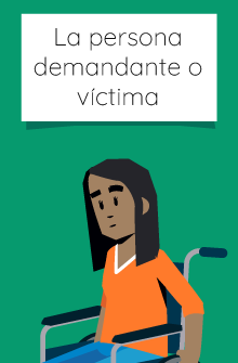 tarjeta con dibujo de mujer joven en silla de ruedas con enlace a más detalles sobre su rol