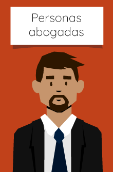 tarjeta con dibujo de abogado con enlace a más detalles sobre su rol