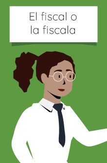 tarjeta con dibujo de fiscala con enlace a más detalles sobre su rol